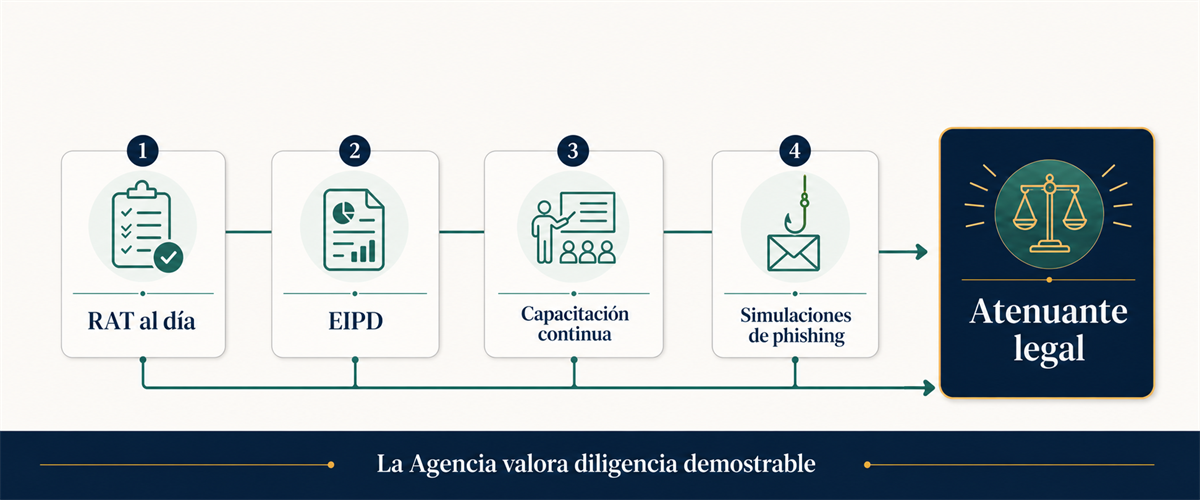 Diagrama de evidencias que funcionan como atenuante legal