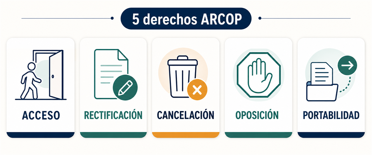 Infografia de los cinco derechos ARSOP